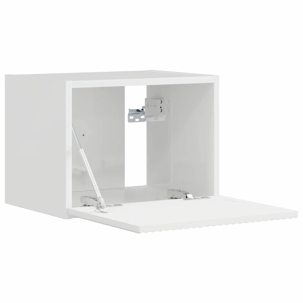 vidaXL TV Wall Cabinet Gloss White 39 x 31 x 29.5 cm Engineered Wood