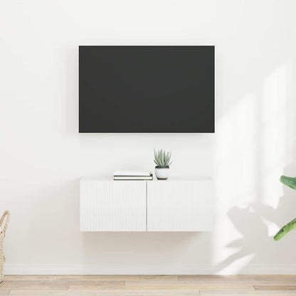 vidaXL TV Wall Cabinet 2 pcs Gloss White 39 x 31 x 29.5 cm