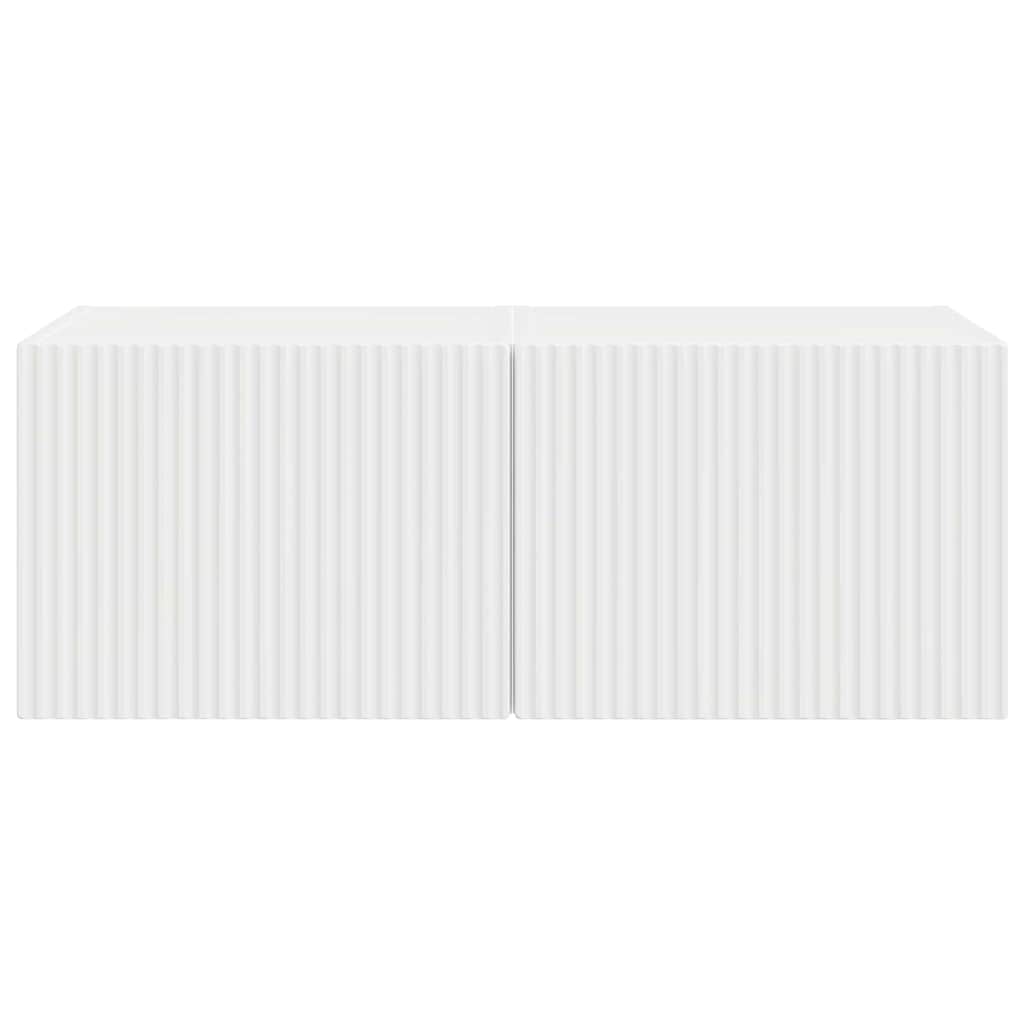 vidaXL TV Wall Cabinet 2 pcs Gloss White 39 x 31 x 29.5 cm