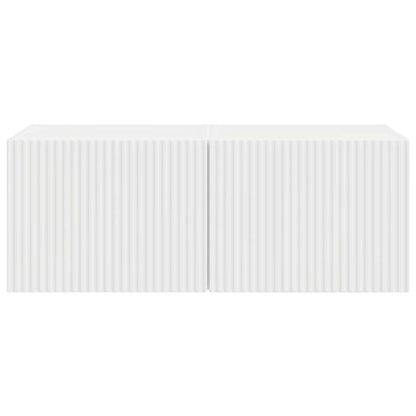 vidaXL TV Wall Cabinet 2 pcs Gloss White 39 x 31 x 29.5 cm