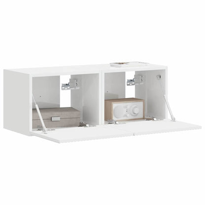 vidaXL TV Wall Cabinet 2 pcs Gloss White 39 x 31 x 29.5 cm