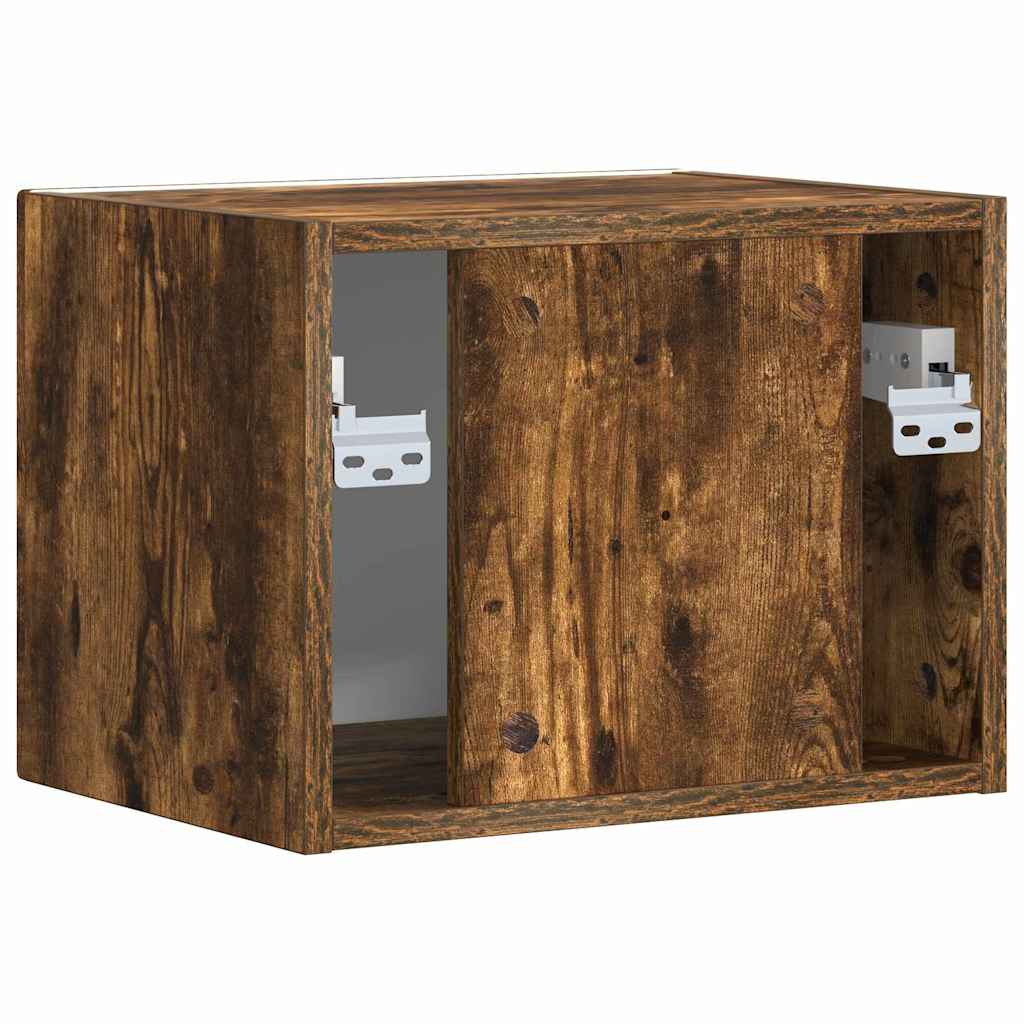 vidaXL TV Wall Cabinet Smoked Oak 39 x 31 x 29.5 cm Engineered Wood