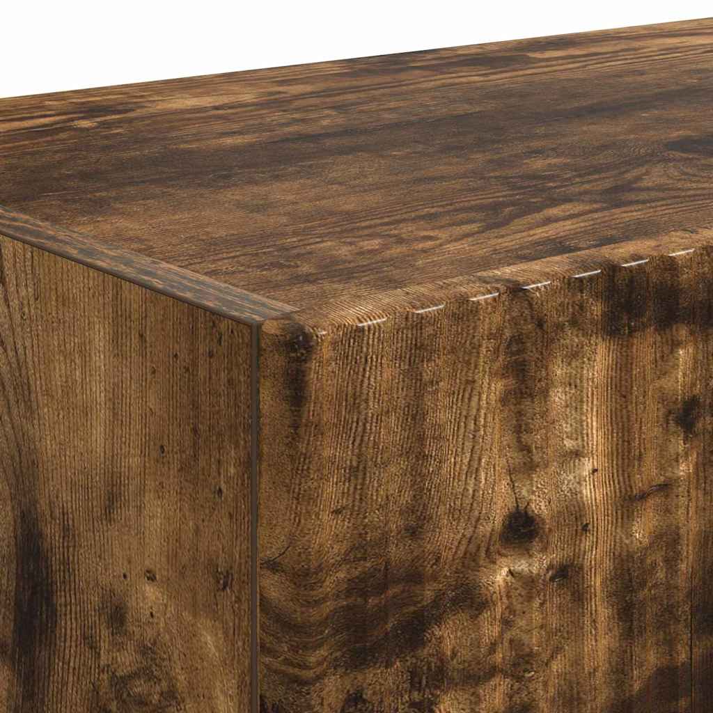 vidaXL TV Wall Cabinet Wall-mounted 2 pcs Smoked Oak 39 x 31 x 29.5 cm