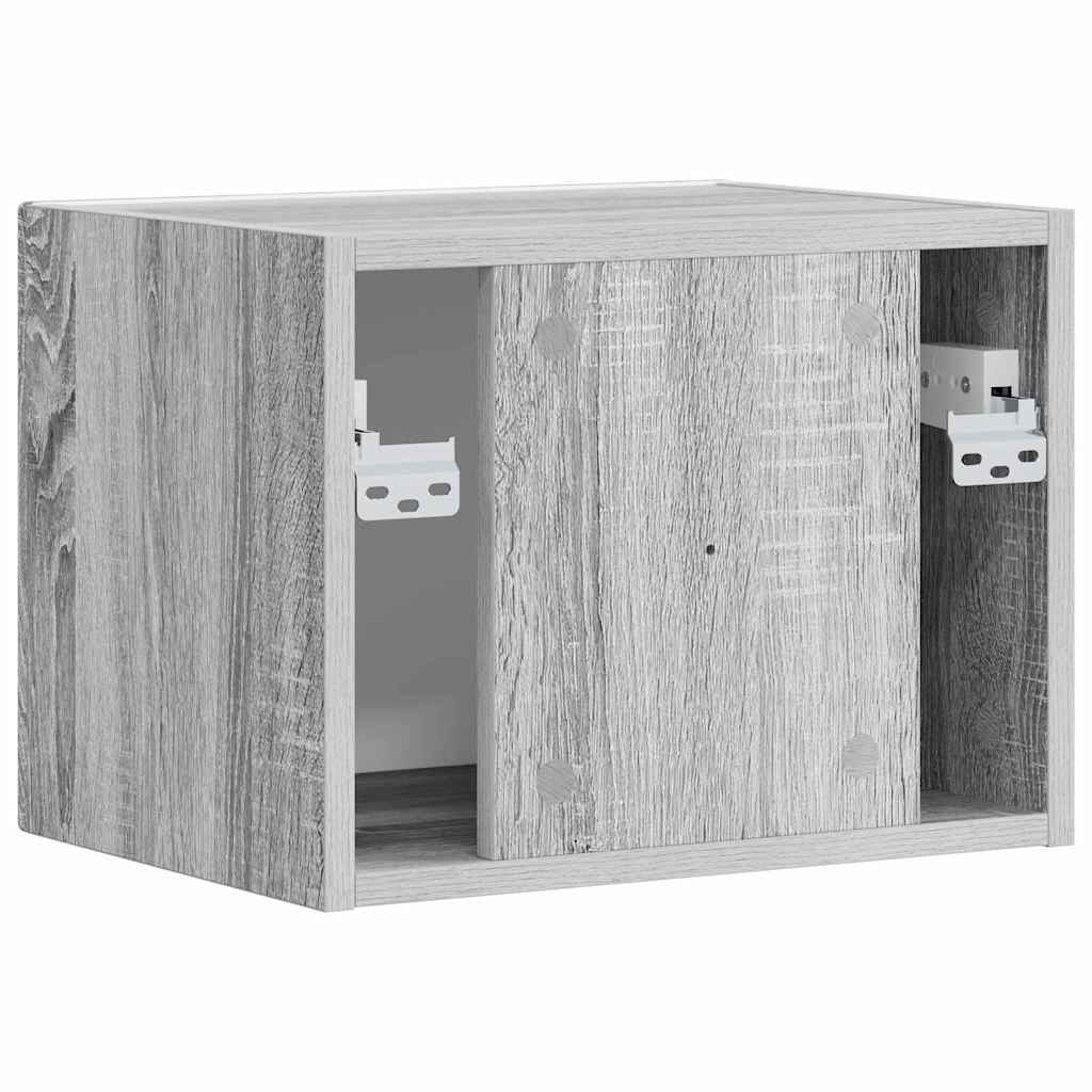 vidaXL TV Wall Cabinet Grey Sonoma 39 x 31 x 29.5 cm Engineered Wood