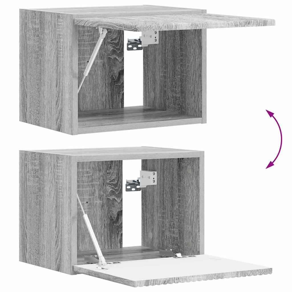vidaXL TV Wall Cabinet Grey Sonoma 39 x 31 x 29.5 cm Engineered Wood