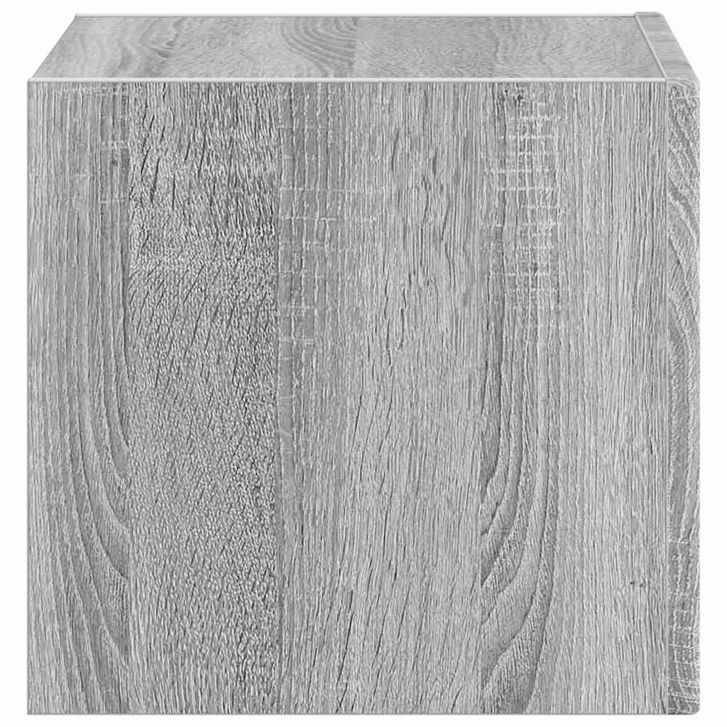 vidaXL TV Wall Cabinet Grey Sonoma 39 x 31 x 29.5 cm Engineered Wood