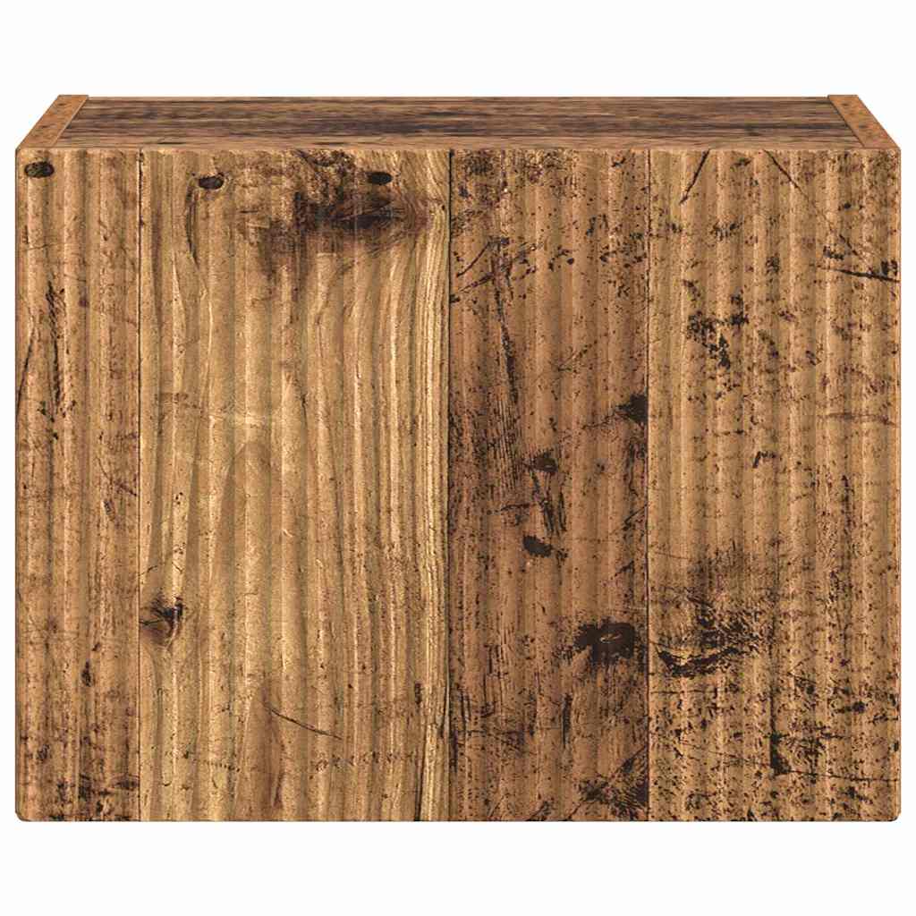 vidaXL TV Wall Cabinet Old Wood 39 x 31 x 29.5 cm Engineered Wood