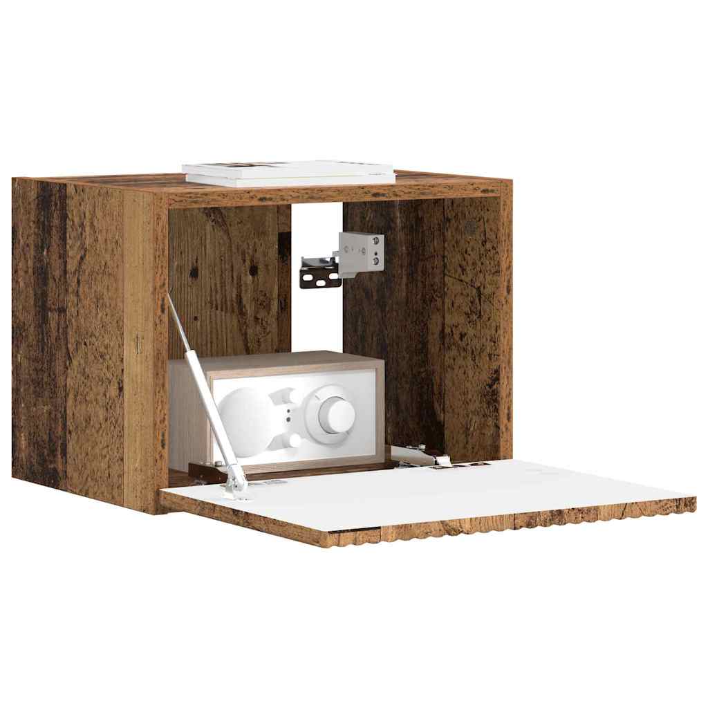 vidaXL TV Wall Cabinet Old Wood 39 x 31 x 29.5 cm Engineered Wood