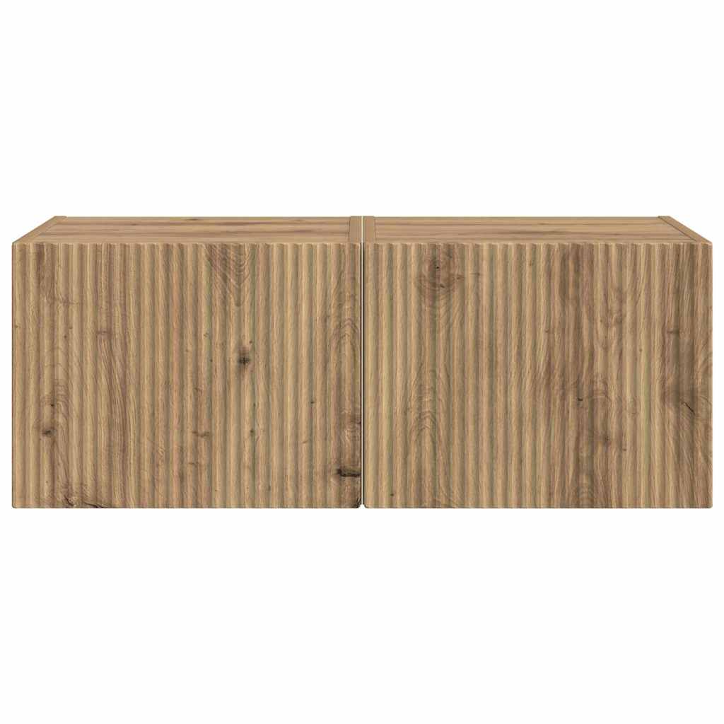 vidaXL TV Wall Cabinet 2 pcs Artisian Oak 39 x 31 x 29.5 cm