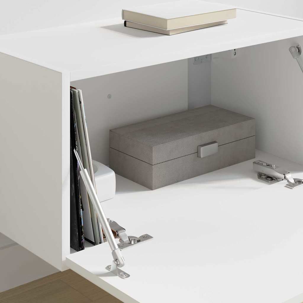 vidaXL TV Wall Cabinet White 60 x 31 x 29.5 cm Engineered Wood