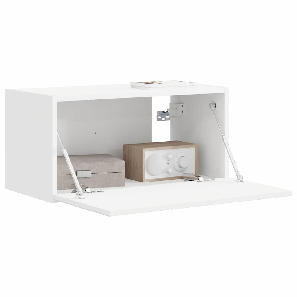 vidaXL TV Wall Cabinet White 60 x 31 x 29.5 cm Engineered Wood
