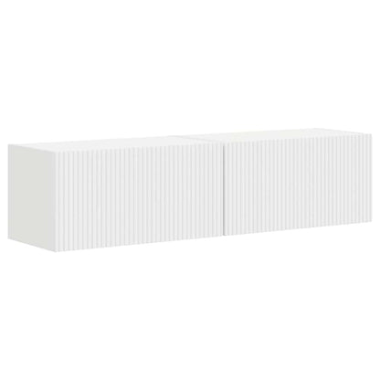 vidaXL TV Wall Cabinet 2 pcs White 60 x 31 x 29.5 cm Engineered Wood
