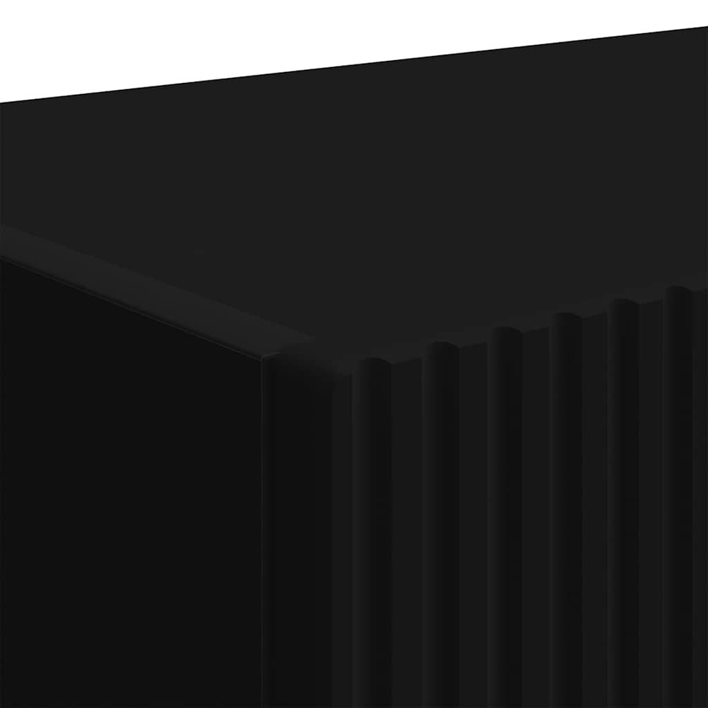 vidaXL TV Wall Cabinet 2 pcs Black 60 x 31 x 29.5 cm Engineered Wood