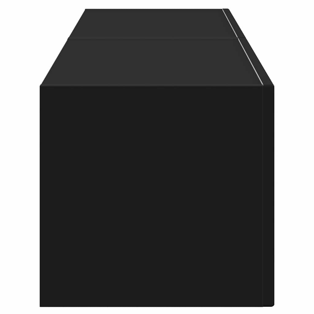 vidaXL TV Wall Cabinet 2 pcs Black 60 x 31 x 29.5 cm Engineered Wood