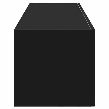 vidaXL TV Wall Cabinet 2 pcs Black 60 x 31 x 29.5 cm Engineered Wood