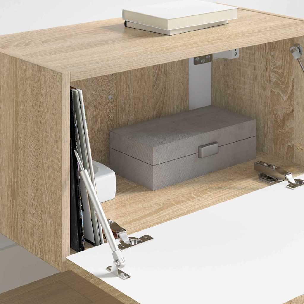vidaXL TV Wall Cabinet Sonoma 60 x 31 x 29.5 cm Engineered Wood