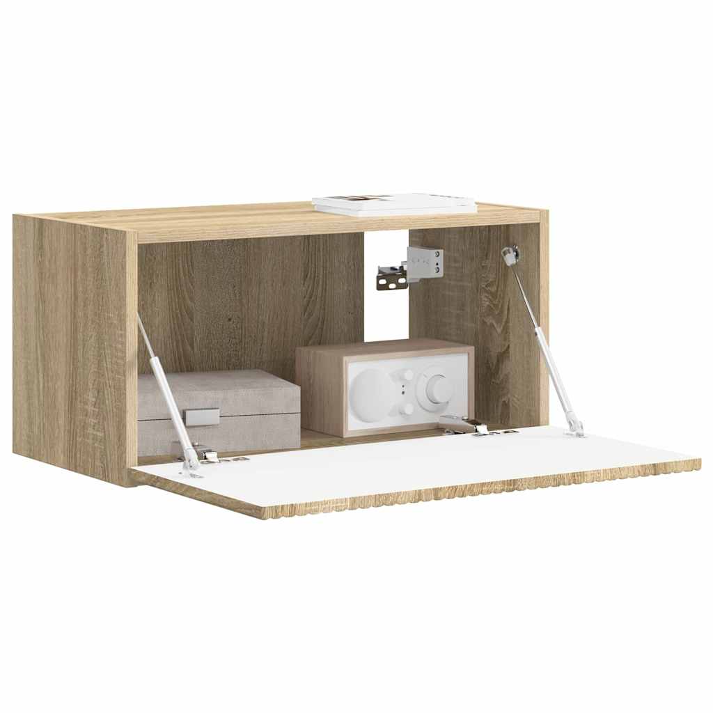 vidaXL TV Wall Cabinet Sonoma 60 x 31 x 29.5 cm Engineered Wood