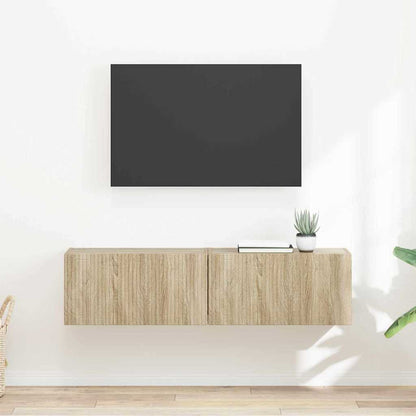 vidaXL TV Wall Cabinet 2 pcs Sonoma 60 x 31 x 29.5 cm Engineered Wood