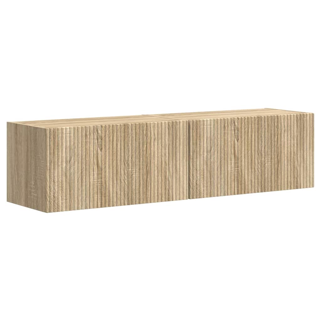 vidaXL TV Wall Cabinet 2 pcs Sonoma 60 x 31 x 29.5 cm Engineered Wood