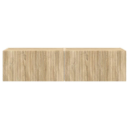 vidaXL TV Wall Cabinet 2 pcs Sonoma 60 x 31 x 29.5 cm Engineered Wood