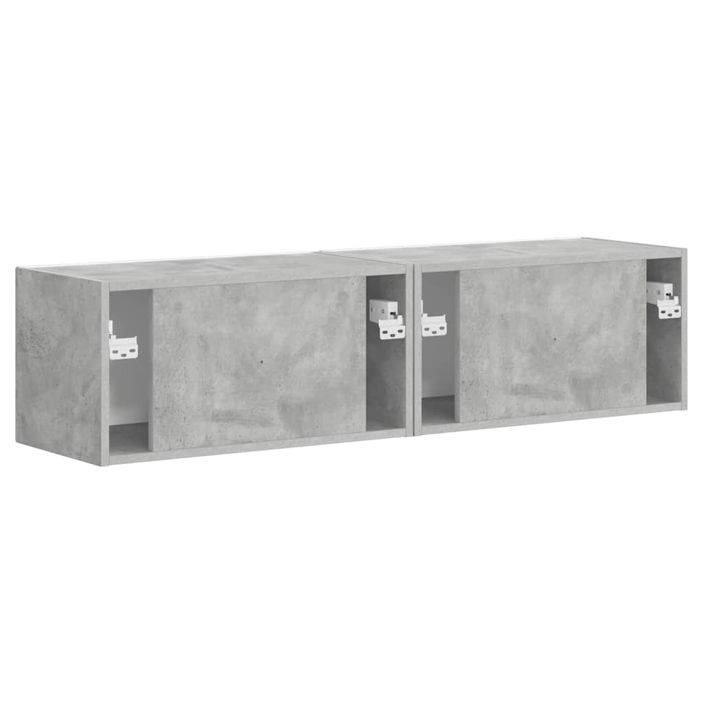 vidaXL TV Wall Cabinet Wall-mounted 2 pcs Concerte 60 x 31 x 29.5 cm