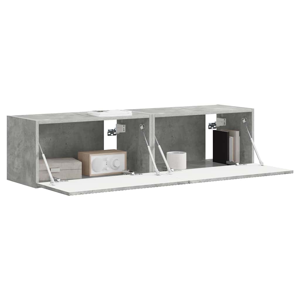 vidaXL TV Wall Cabinet Wall-mounted 2 pcs Concerte 60 x 31 x 29.5 cm