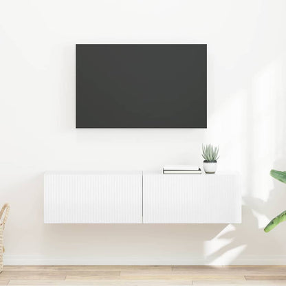 vidaXL TV Wall Cabinet 2 pcs Gloss White 60 x 31 x 29.5 cm