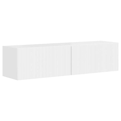 vidaXL TV Wall Cabinet 2 pcs Gloss White 60 x 31 x 29.5 cm