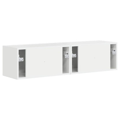 vidaXL TV Wall Cabinet 2 pcs Gloss White 60 x 31 x 29.5 cm