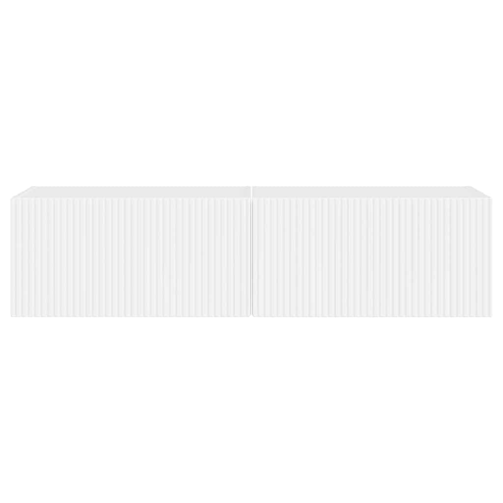 vidaXL TV Wall Cabinet 2 pcs Gloss White 60 x 31 x 29.5 cm