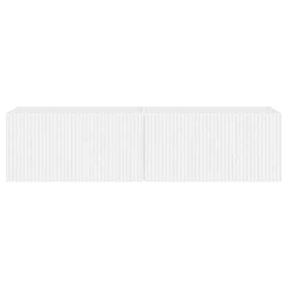 vidaXL TV Wall Cabinet 2 pcs Gloss White 60 x 31 x 29.5 cm