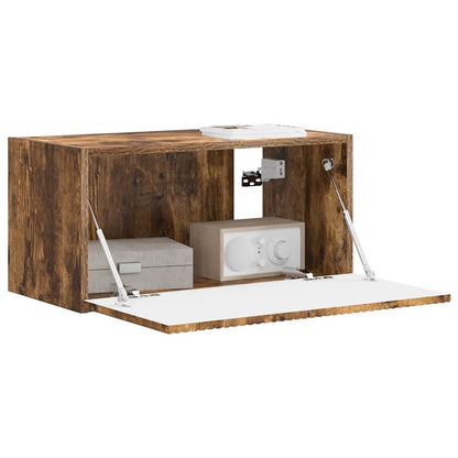vidaXL TV Wall Cabinet Smoked Oak 60 x 31 x 29.5 cm Engineered Wood