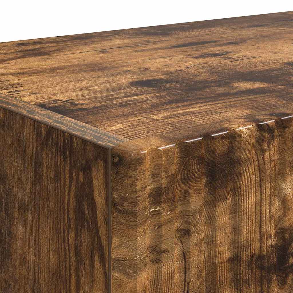 vidaXL TV Wall Cabinet Wall-mounted 2 pcs Smoked Oak 60 x 31 x 29.5 cm