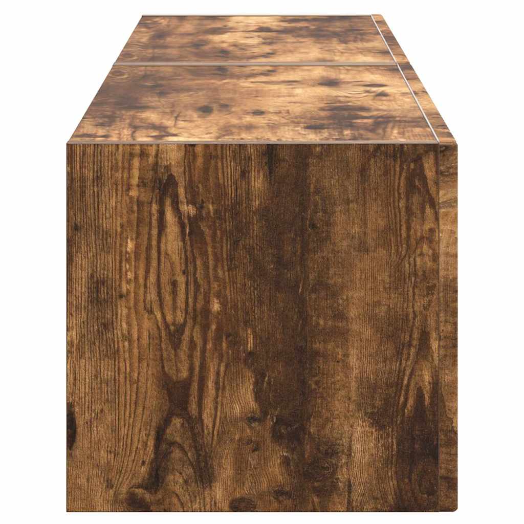 vidaXL TV Wall Cabinet Wall-mounted 2 pcs Smoked Oak 60 x 31 x 29.5 cm