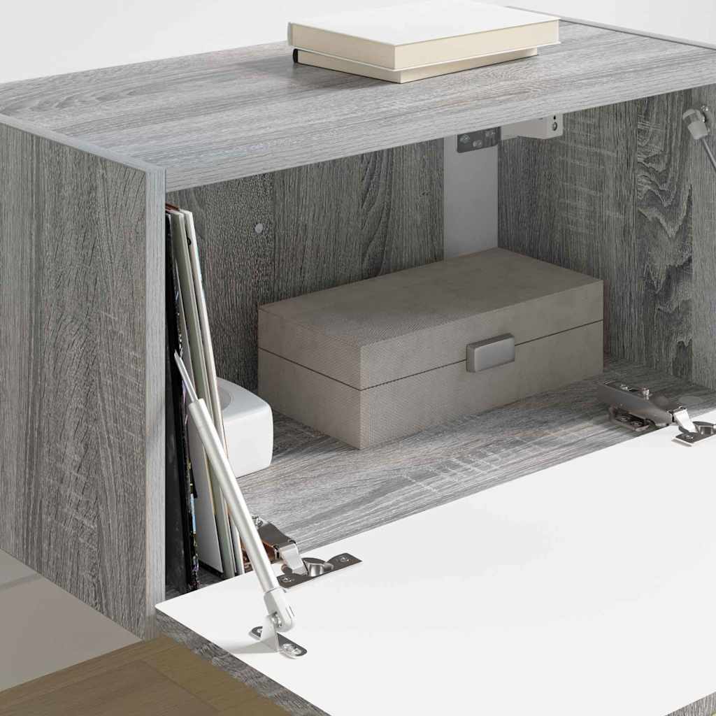 vidaXL TV Wall Cabinet Grey Sonoma 60 x 31 x 29.5 cm Engineered Wood