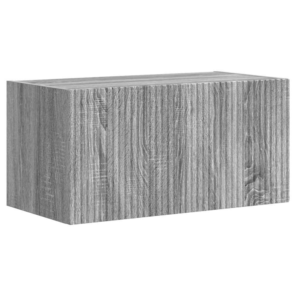 vidaXL TV Wall Cabinet Grey Sonoma 60 x 31 x 29.5 cm Engineered Wood