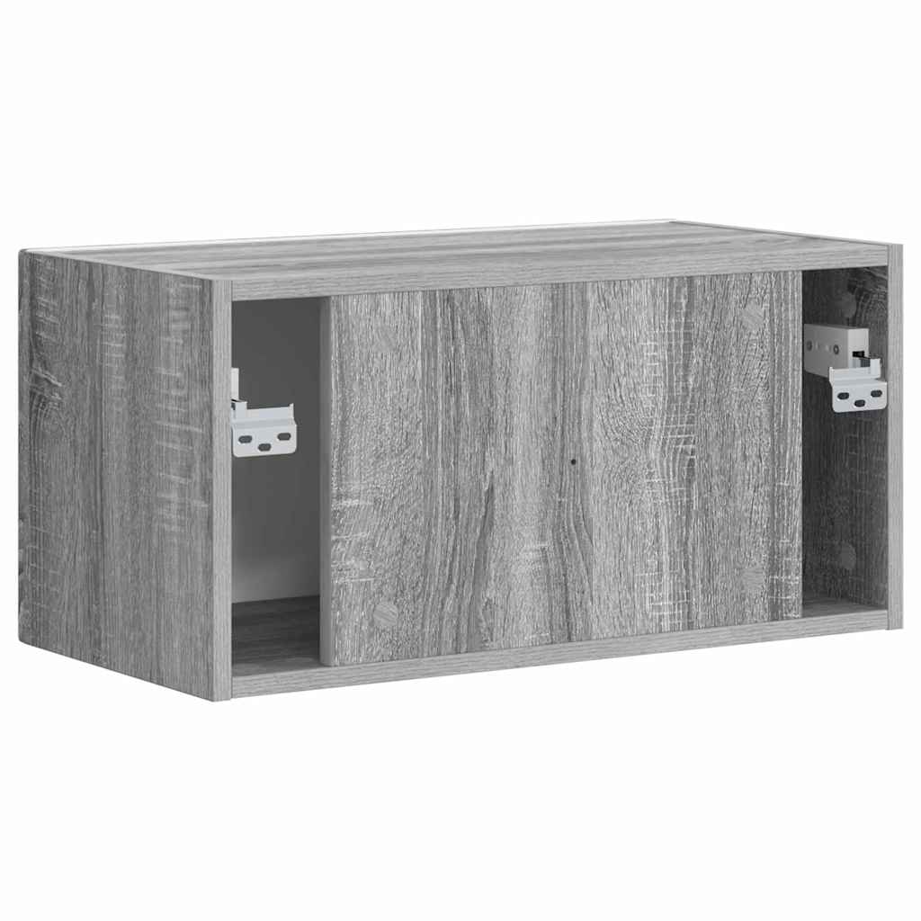 vidaXL TV Wall Cabinet Grey Sonoma 60 x 31 x 29.5 cm Engineered Wood