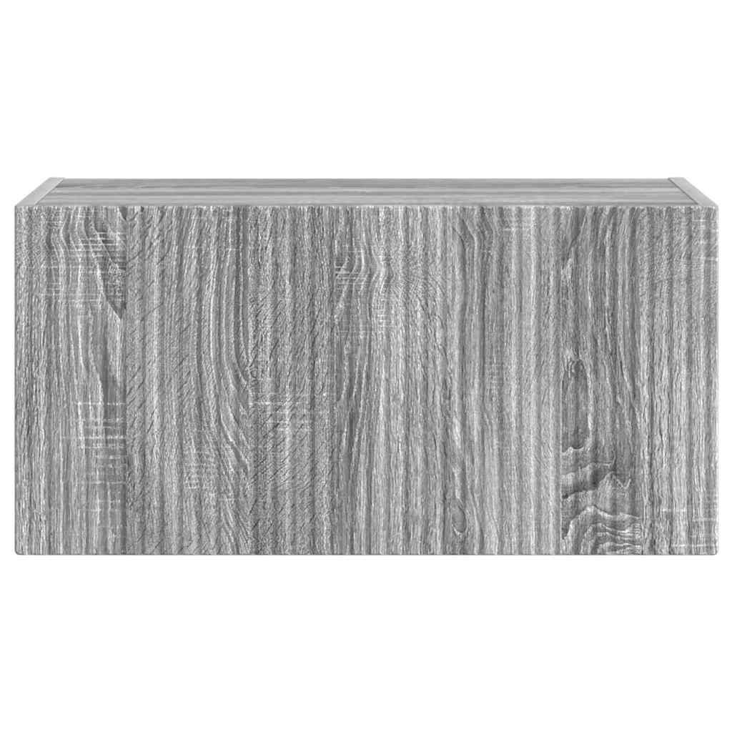 vidaXL TV Wall Cabinet Grey Sonoma 60 x 31 x 29.5 cm Engineered Wood