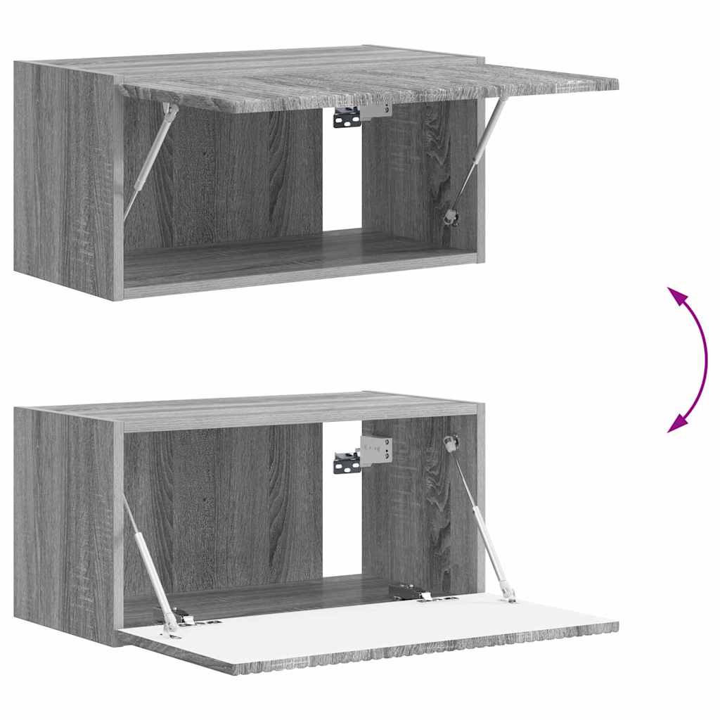 vidaXL TV Wall Cabinet Grey Sonoma 60 x 31 x 29.5 cm Engineered Wood