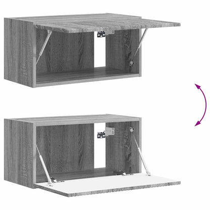 vidaXL TV Wall Cabinet Grey Sonoma 60 x 31 x 29.5 cm Engineered Wood