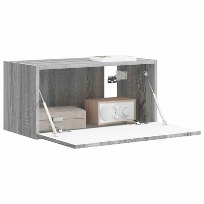 vidaXL TV Wall Cabinet Grey Sonoma 60 x 31 x 29.5 cm Engineered Wood