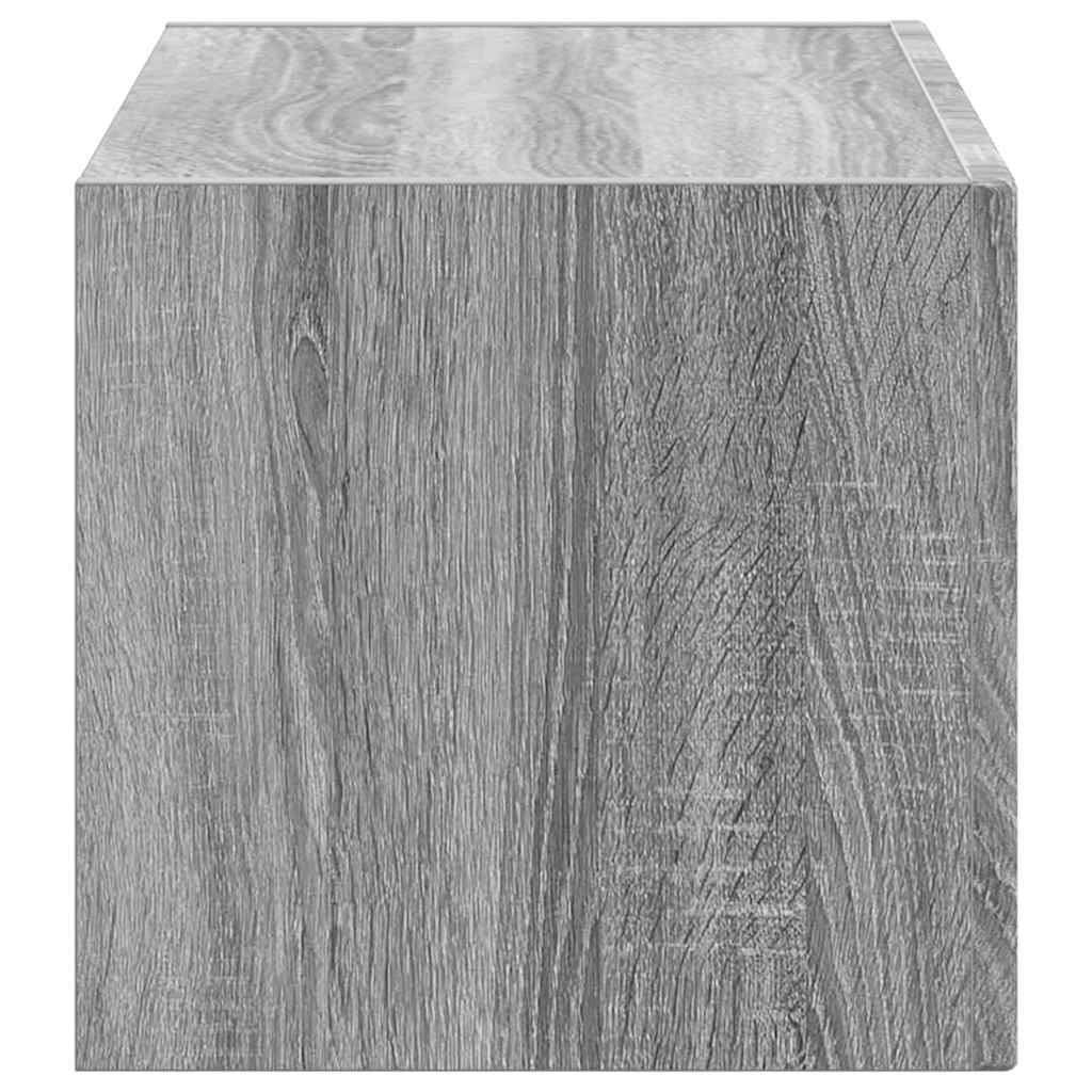vidaXL TV Wall Cabinet Grey Sonoma 60 x 31 x 29.5 cm Engineered Wood