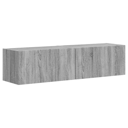 vidaXL TV Wall Cabinet 2 pcs Grey Sonoma 60 x 31 x 29.5 cm