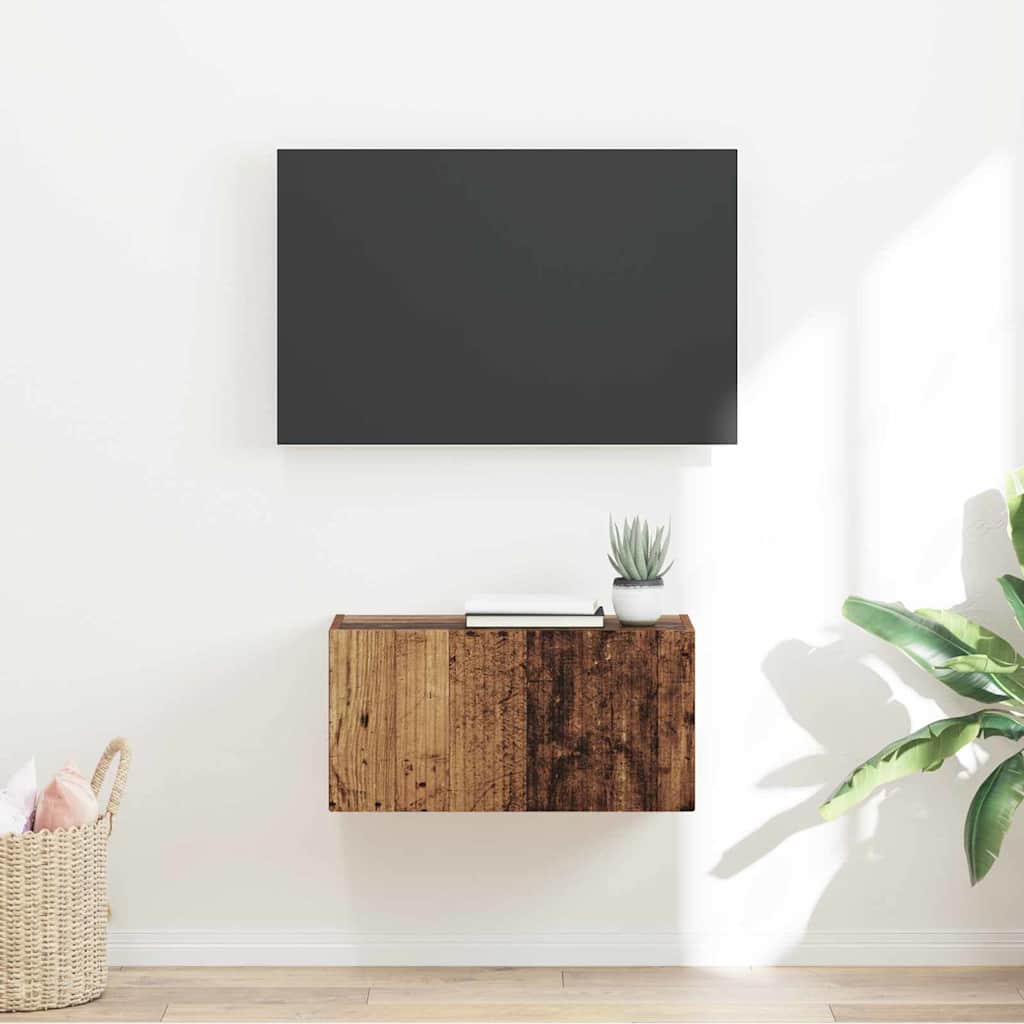vidaXL TV Wall Cabinet Old Wood 60 x 31 x 29.5 cm Engineered Wood