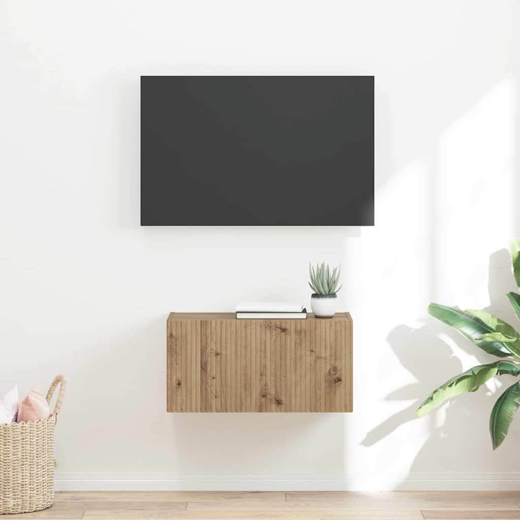 vidaXL TV Wall Cabinet Artisian Oak 60 x 31 x 29.5 cm Engineered Wood