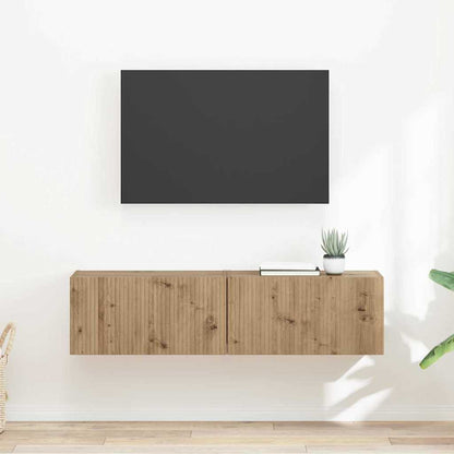 vidaXL TV Wall Cabinet 2 pcs Artisian Oak Engineered Wood