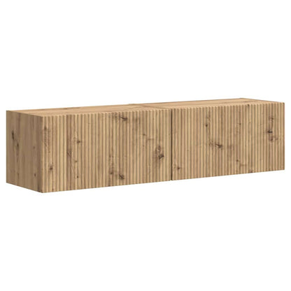 vidaXL TV Wall Cabinet 2 pcs Artisian Oak Engineered Wood
