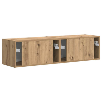 vidaXL TV Wall Cabinet 2 pcs Artisian Oak Engineered Wood