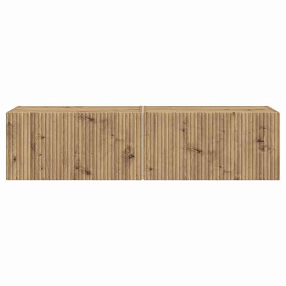 vidaXL TV Wall Cabinet 2 pcs Artisian Oak Engineered Wood