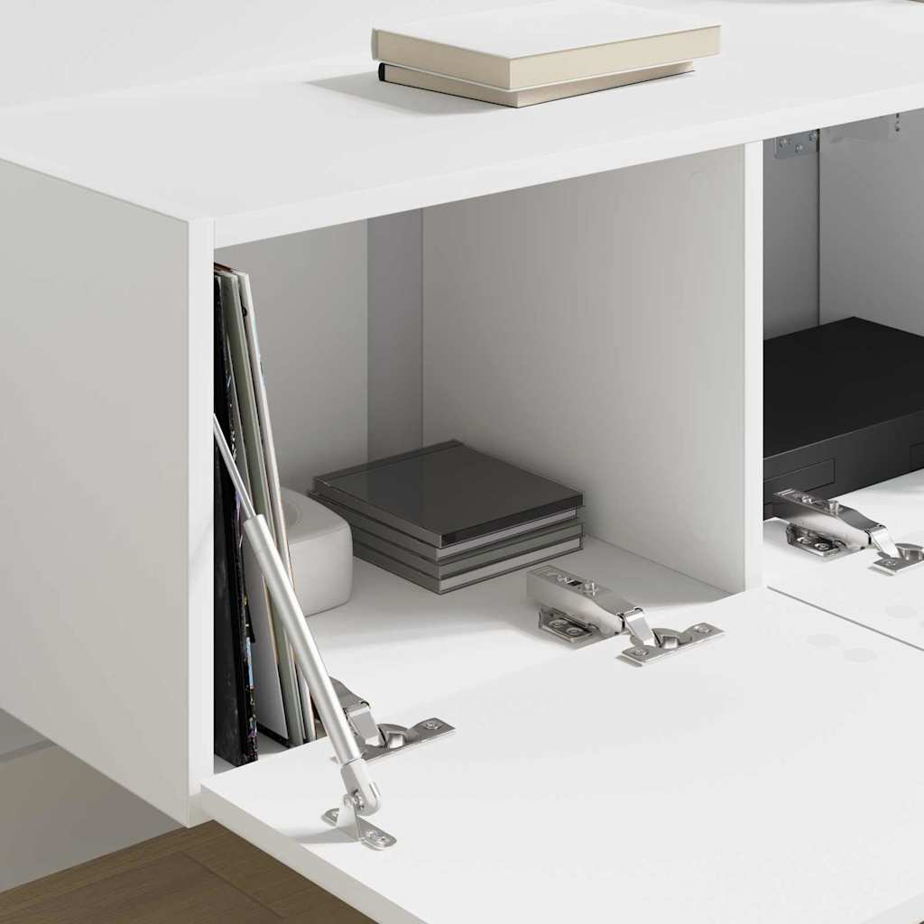 vidaXL TV Wall Cabinet White 78.5 x 31 x 29.5 cm Engineered Wood